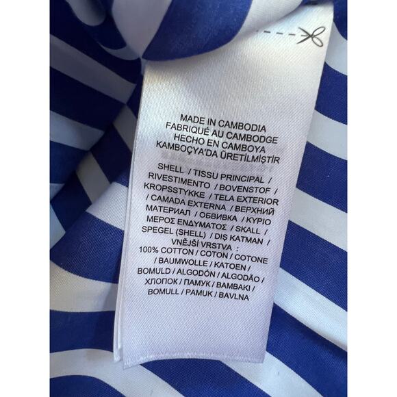 Lauren Ralph Lauren Women's Long Sleeve Blue White Stripe Shirt Size PL NWT - Picture 4 of 16